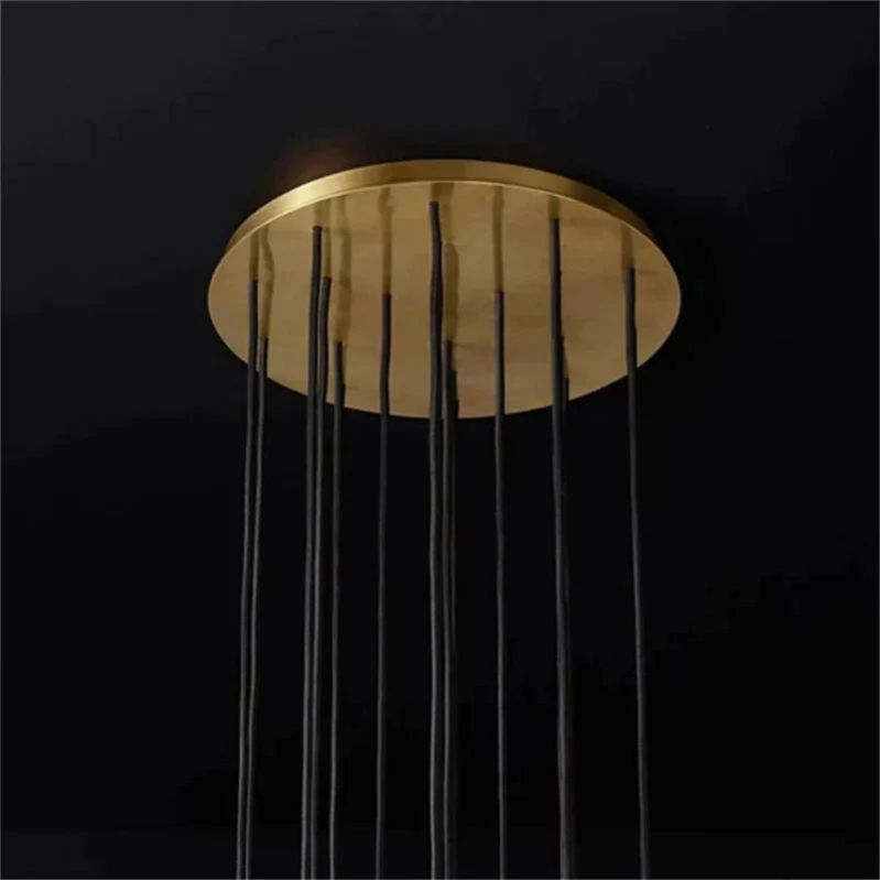Kristal Glass Round Cluster Chandelier 19" - lamerlighting