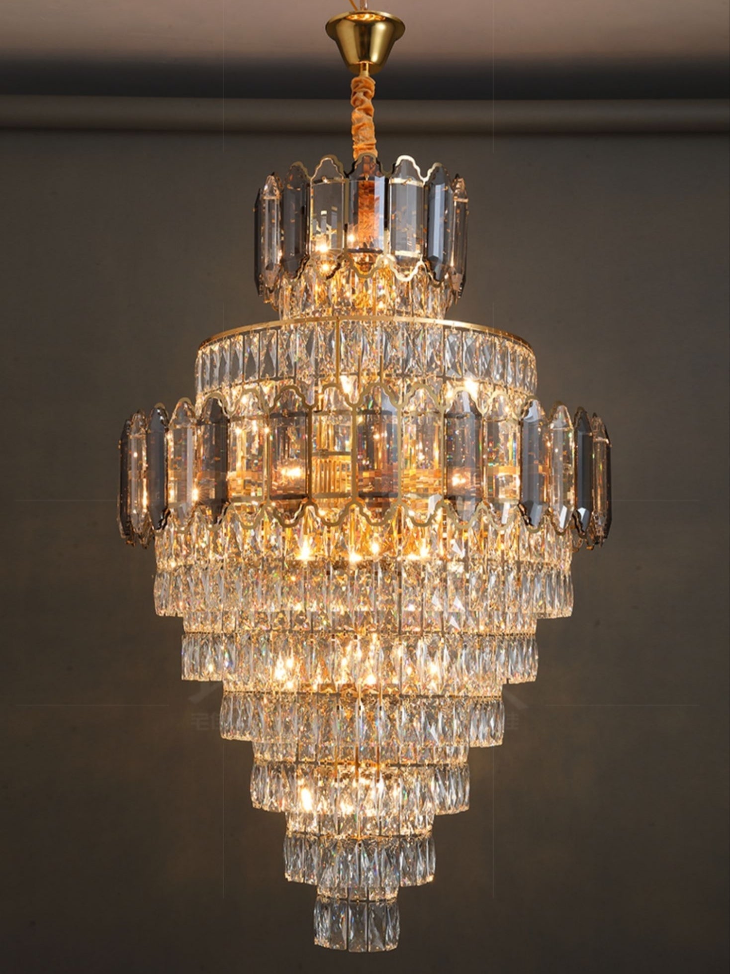 Lamer Lighting Grand Radiance Round Crystal Chandelier - Background Shot