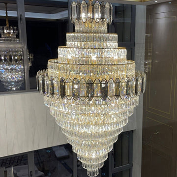 Lamer Lighting Grand Radiance Round Crystal Chandelier - American ballroom or formal entertaining space