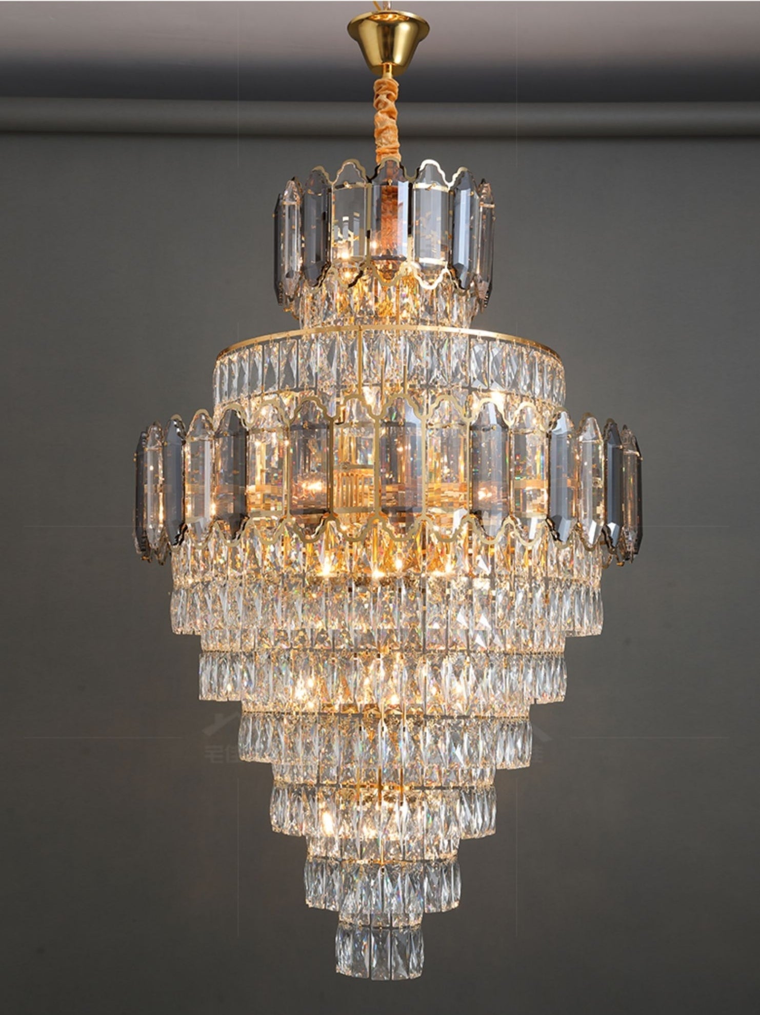 Lamer Lighting Grand Radiance Round Crystal Chandelier - Background Shot
