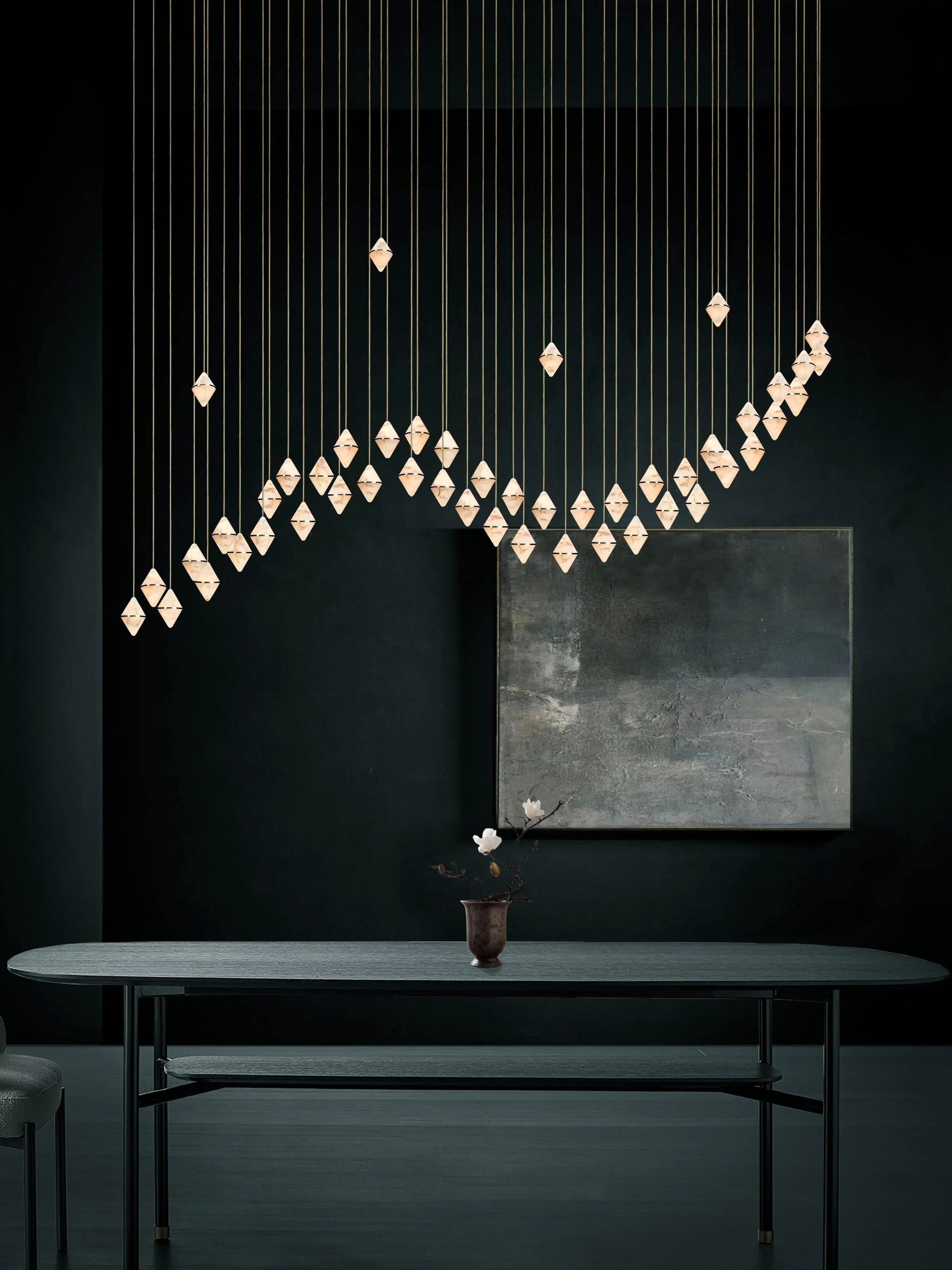 Gem Wave Alabaster Chandelier 48