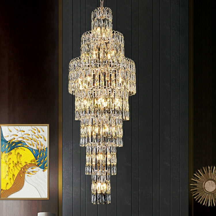 Lamer Lighting Grand Lumina Long Crystal Chandelier - formal American dining room
