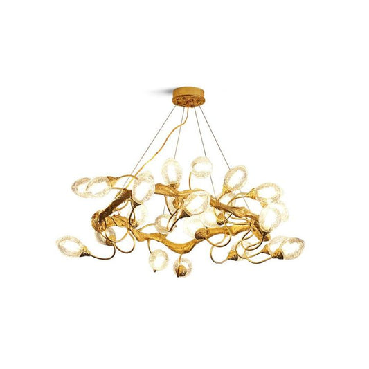 Lotus Brass Branch Chandelier