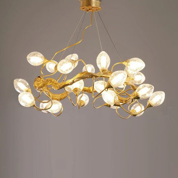 Lotus Brass Branch Chandelier