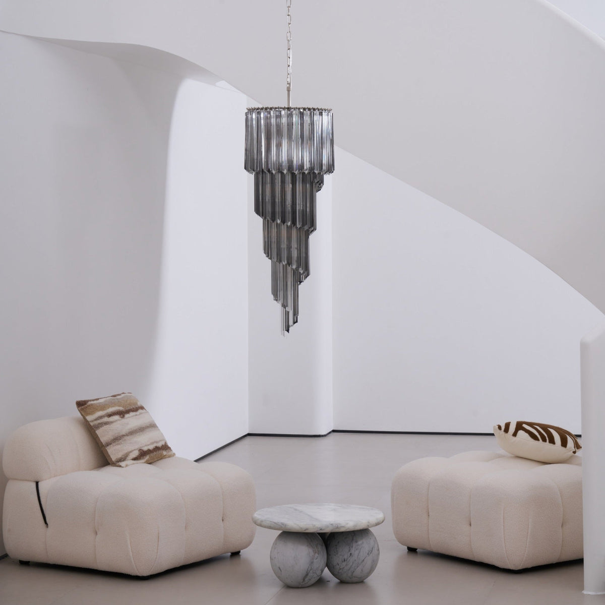 Lucente Noir Spiral Chandelier - Vakkerlight