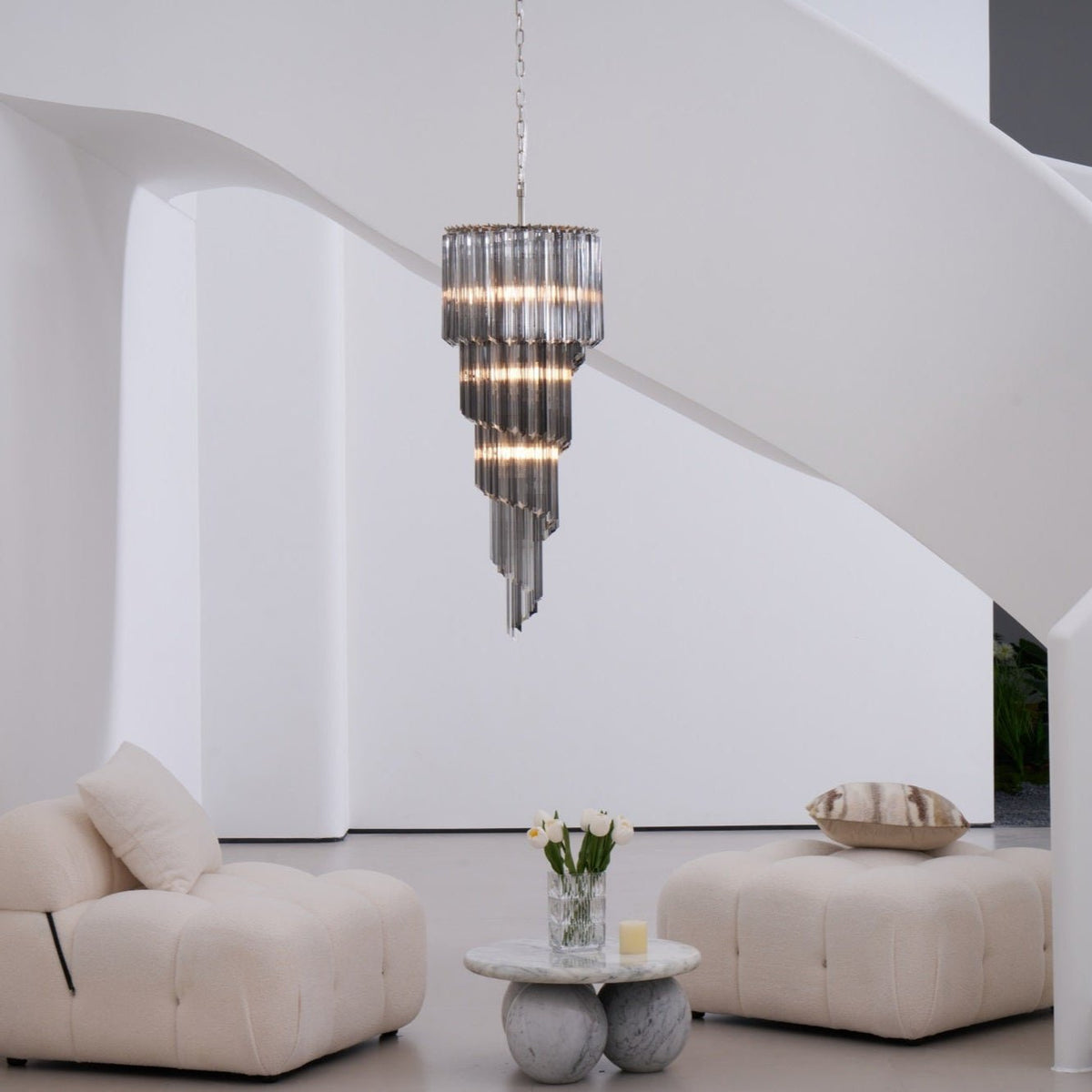 Lucente Noir Spiral Chandelier - Vakkerlight
