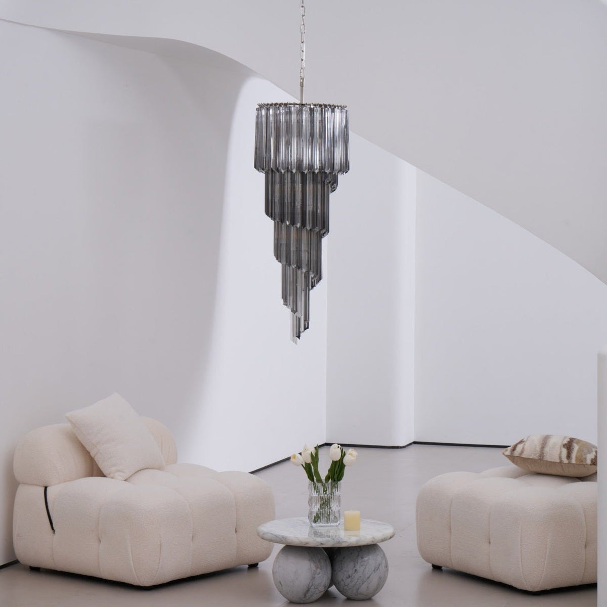 Lucente Noir Spiral Chandelier - Vakkerlight