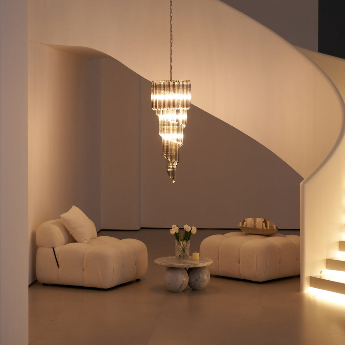 Lucente Noir Spiral Chandelier - Vakkerlight
