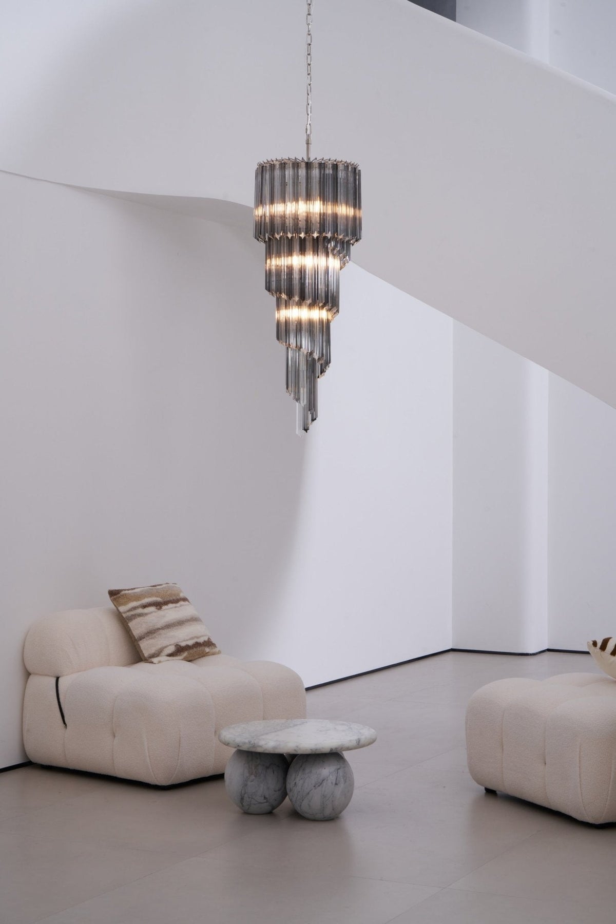 Lucente Noir Spiral Chandelier - Vakkerlight