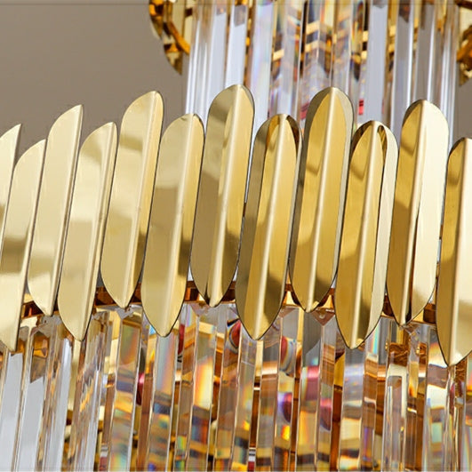 Lamer Lighting Opulent Grandeur Long K9 Crystal Chandelier - Background Shot