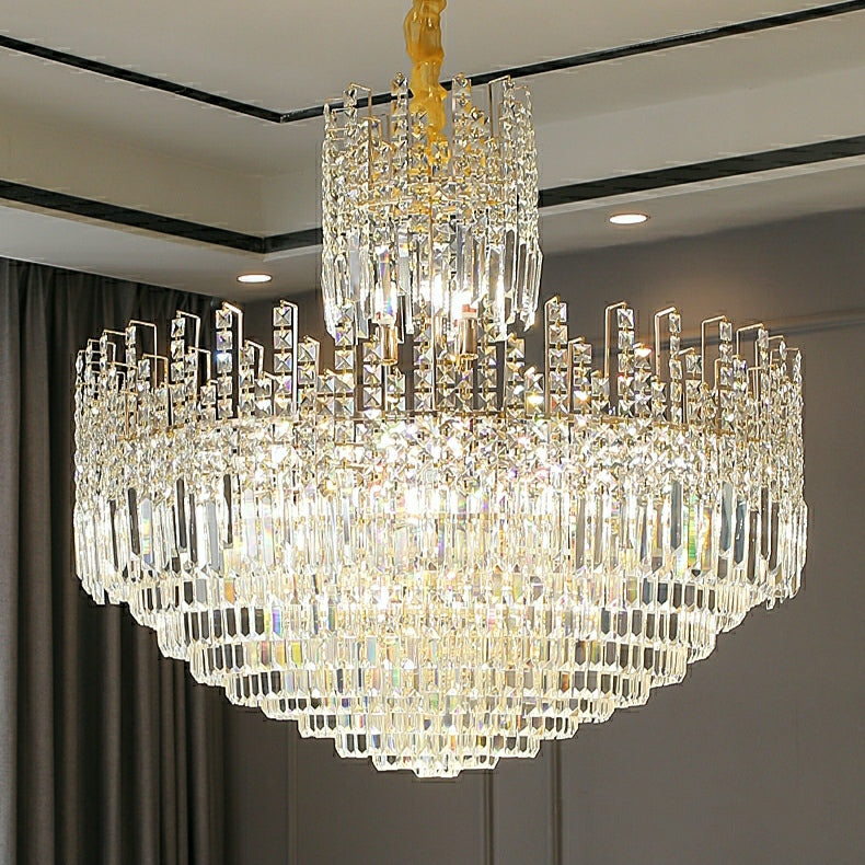 Lamer Lighting Grand Luminous Round K9 Crystal Chandelier - Background Shot