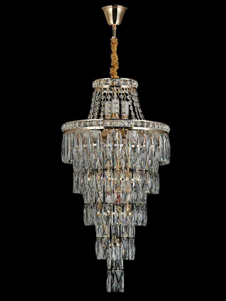 Lamer Lighting Grand Radiance Tiered Round Crystal Chandelier - Background Shot