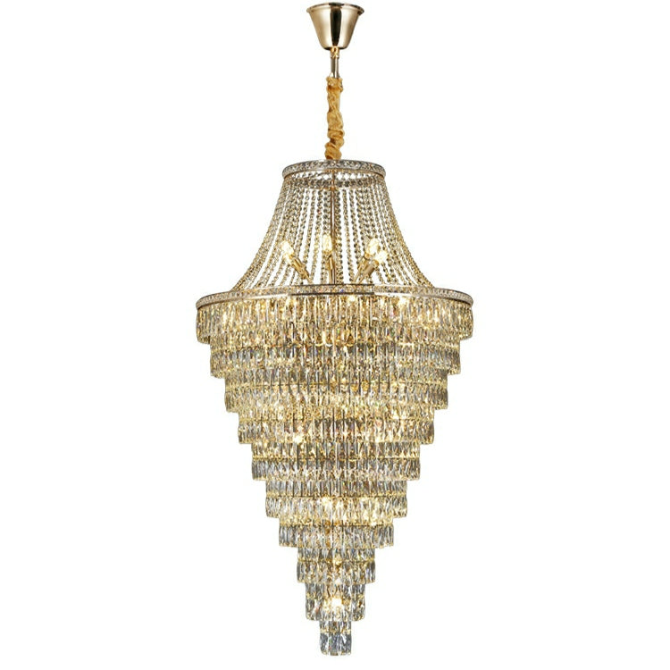 Lamer Lighting Grand Radiance Tiered Round Crystal Chandelier - Background Shot