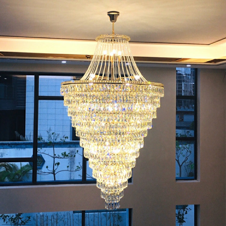 Lamer Lighting Grand Radiance Tiered Round Crystal Chandelier - American ballroom or formal entertaining space