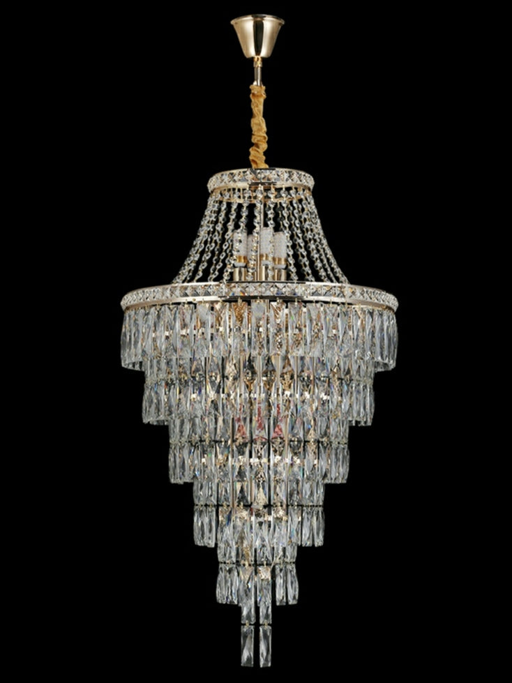 Lamer Lighting Grand Radiance Tiered Round Crystal Chandelier - Background Shot