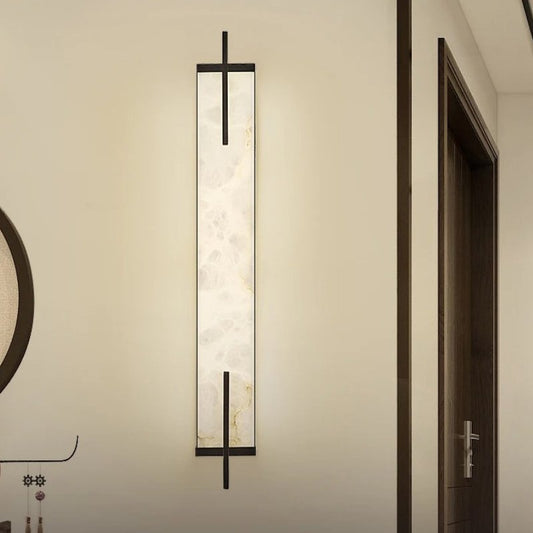 Lamer Lighting Alabaster Radiance Wall Sconce - luxury American master bathroom