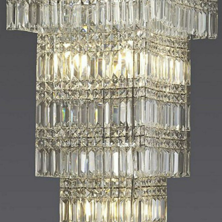 Lamer Lighting Grand Tiered K9 Crystal Foyer Chandelier - Background Shot