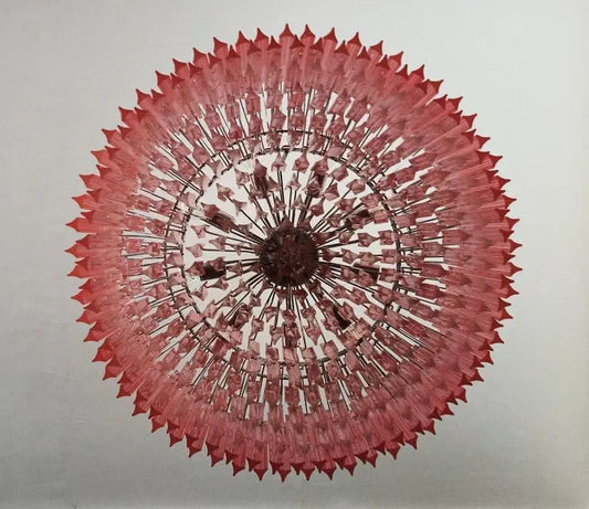 Murano Chandelier – Triedri – 391 prisms – Pink
