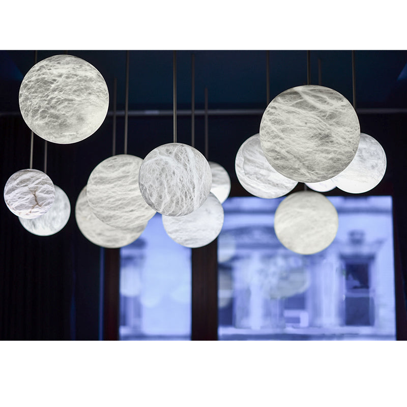 Lamer Lighting Alabaster Orb Cluster Pendant Chandelier - Background Shot