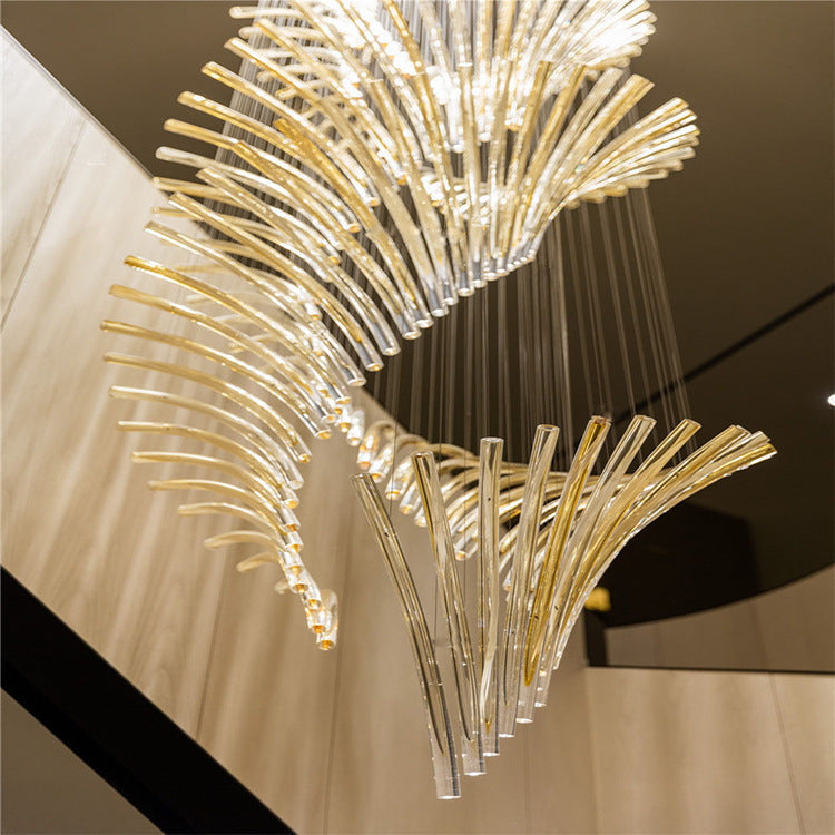 Lamer Lighting Grand Spiral Glass Chandelier - Background Shot