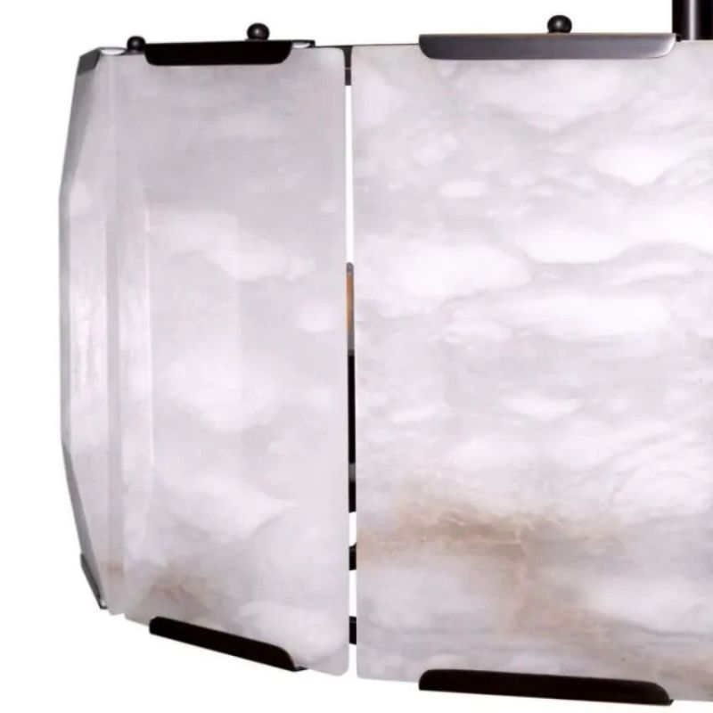 Lamer Lighting Grand Alabaster Round Chandelier - Background Shot