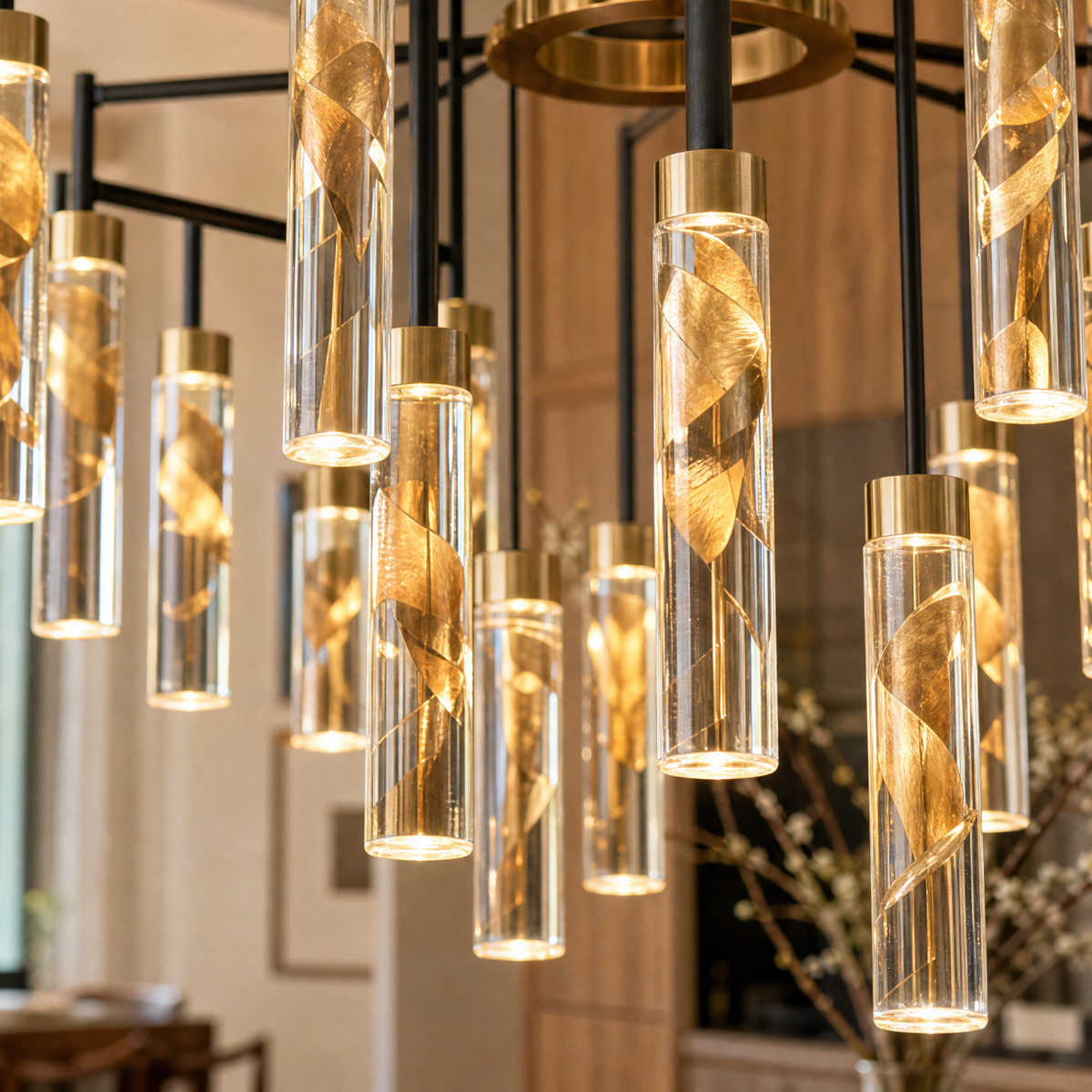 Phoenix Tree Modern Sculptural Ring Chandelier
