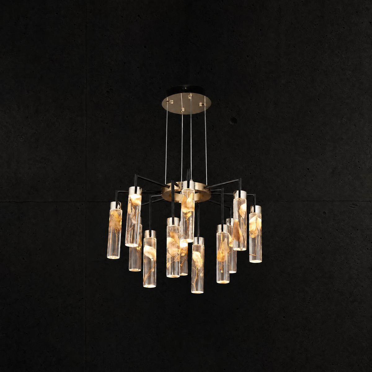 Phoenix Tree Modern Sculptural Ring Chandelier