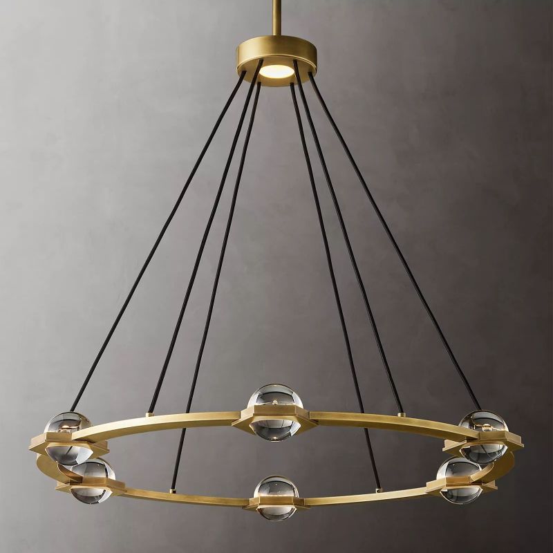 Planet Round Chandelier 36" - lamerlighting