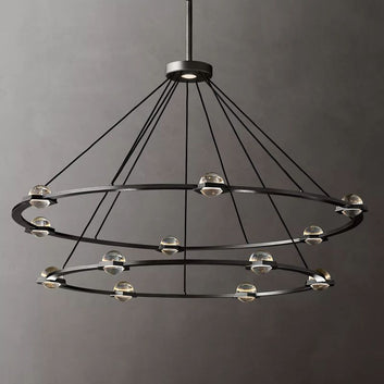Planet Two-tier Round Chandelier 60