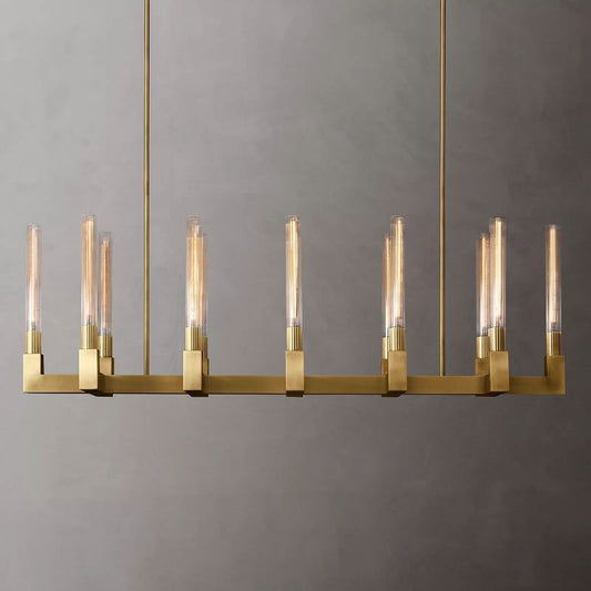 Prismatic Glass Linear Chandelier 55