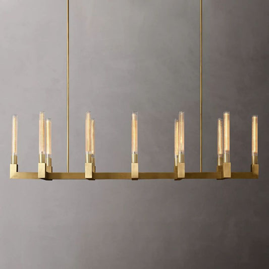 Prismatic Glass Linear Chandelier 67