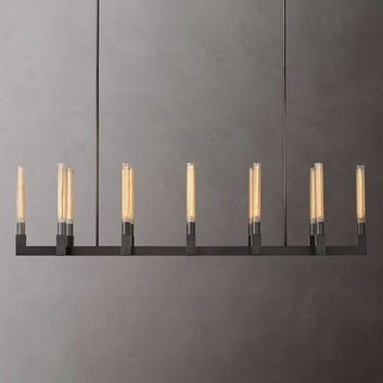 Prismatic Glass Linear Chandelier 67