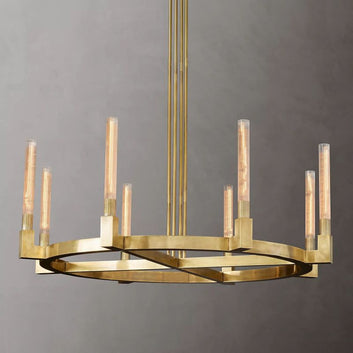 Prismatic Glass Round Chandelier 48