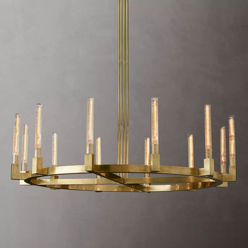 Prismatic Glass Round Chandelier 60