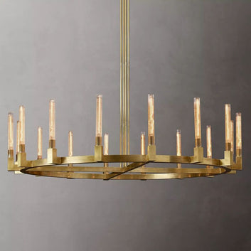 Prismatic Glass Round Chandelier 72