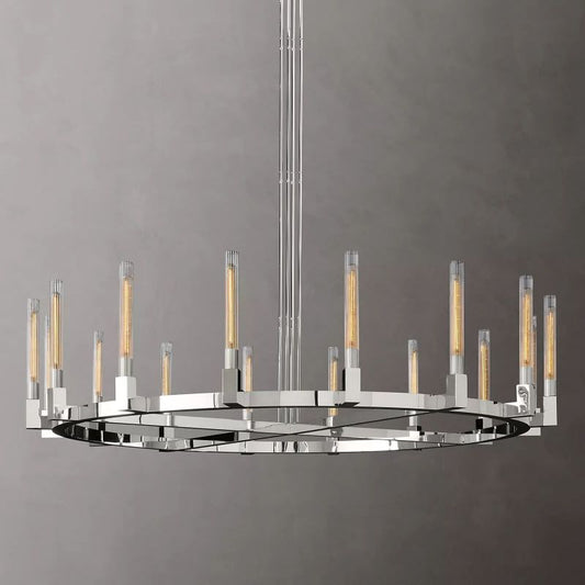 Prismatic Glass Round Chandelier 72