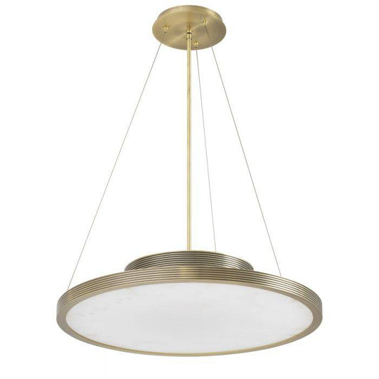 Pullman Modern Alabaster Chandelier - [Brass]