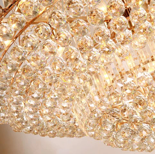 Lamer Lighting Grand Empire Gold Crystal Chandelier - Background Shot