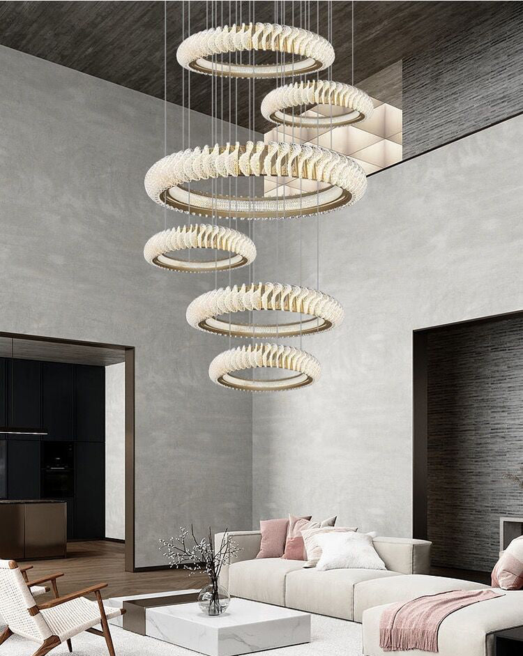 Lamer Lighting Grand Luminous Multi-Layer Ring Chandelier - Background Shot