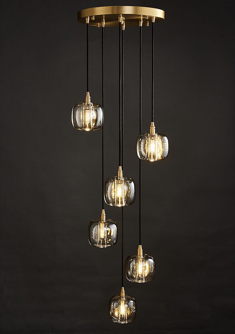 Lamer Lighting Grand Cascade Glass Orb Chandelier - Background Shot