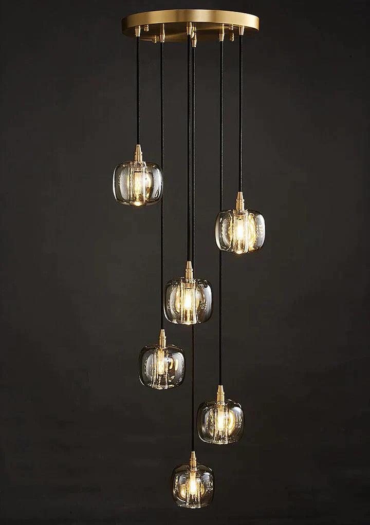 Lamer Lighting Grand Cascade Glass Orb Chandelier - Background Shot