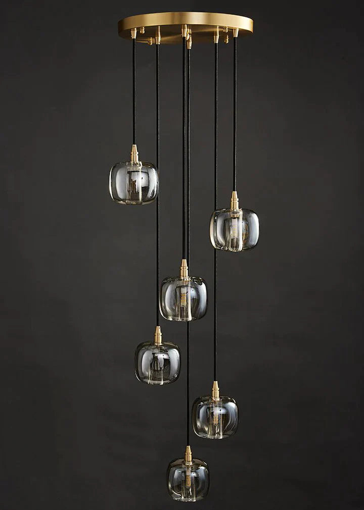 Lamer Lighting Grand Cascade Glass Orb Chandelier - Background Shot