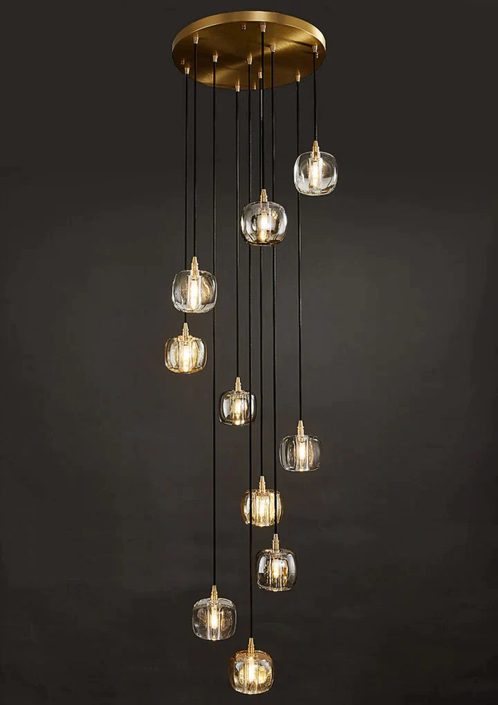 Lamer Lighting Grand Cascade Glass Orb Chandelier - Background Shot