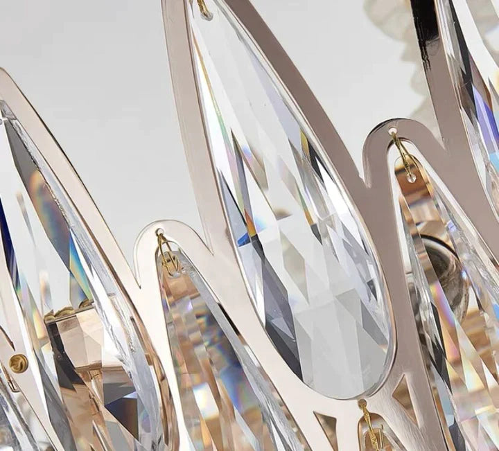 Lamer Lighting Grand Tiered Crystal Raindrop Chandelier - Background Shot