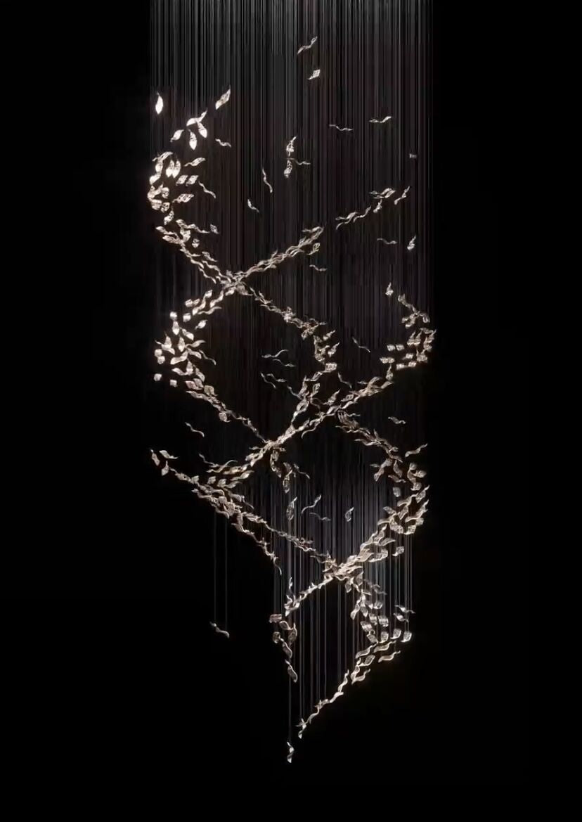 Lamer Lighting Grand Lumina Double Spiral Crystal Chandelier - Background Shot