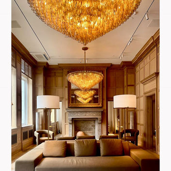 Chara Smoke Glass Tiered Round Chandelier 47
