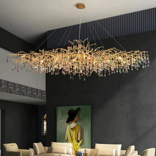Ran Colorful Crystal Dining Branch Chandelier