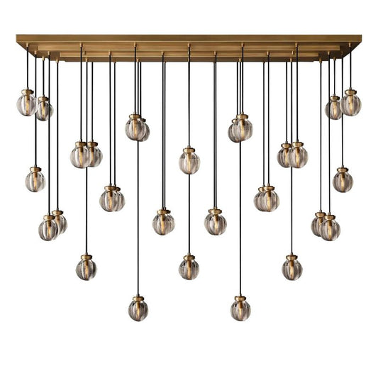 Roby Spherical Modern Rectangular Chandelier 72”