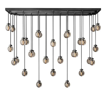 Roby Spherical Modern Rectangular Chandelier 72”