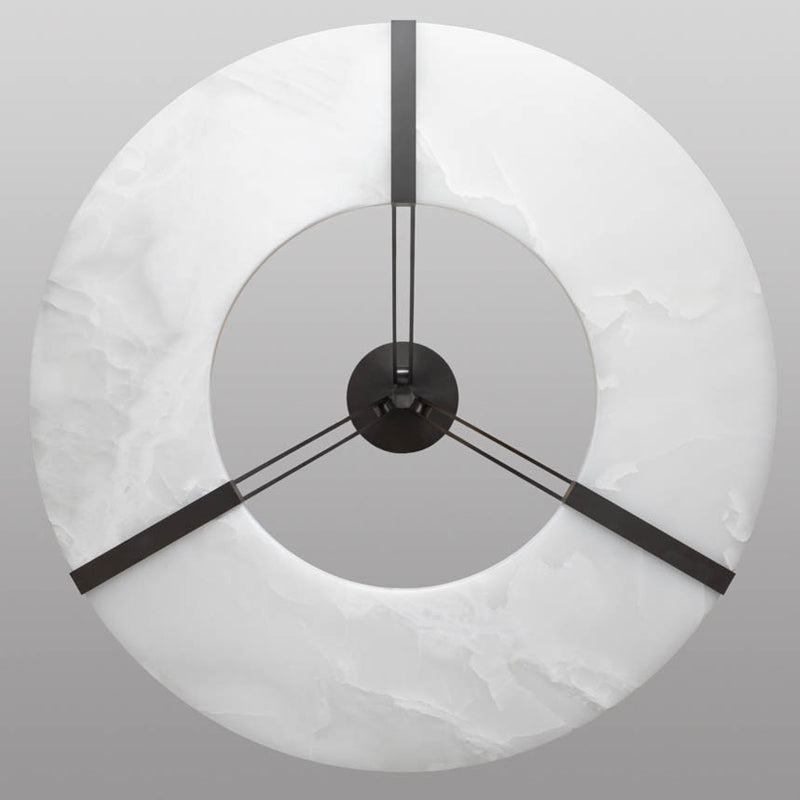 Round Alabaster Plate Chandelier - thebelacan